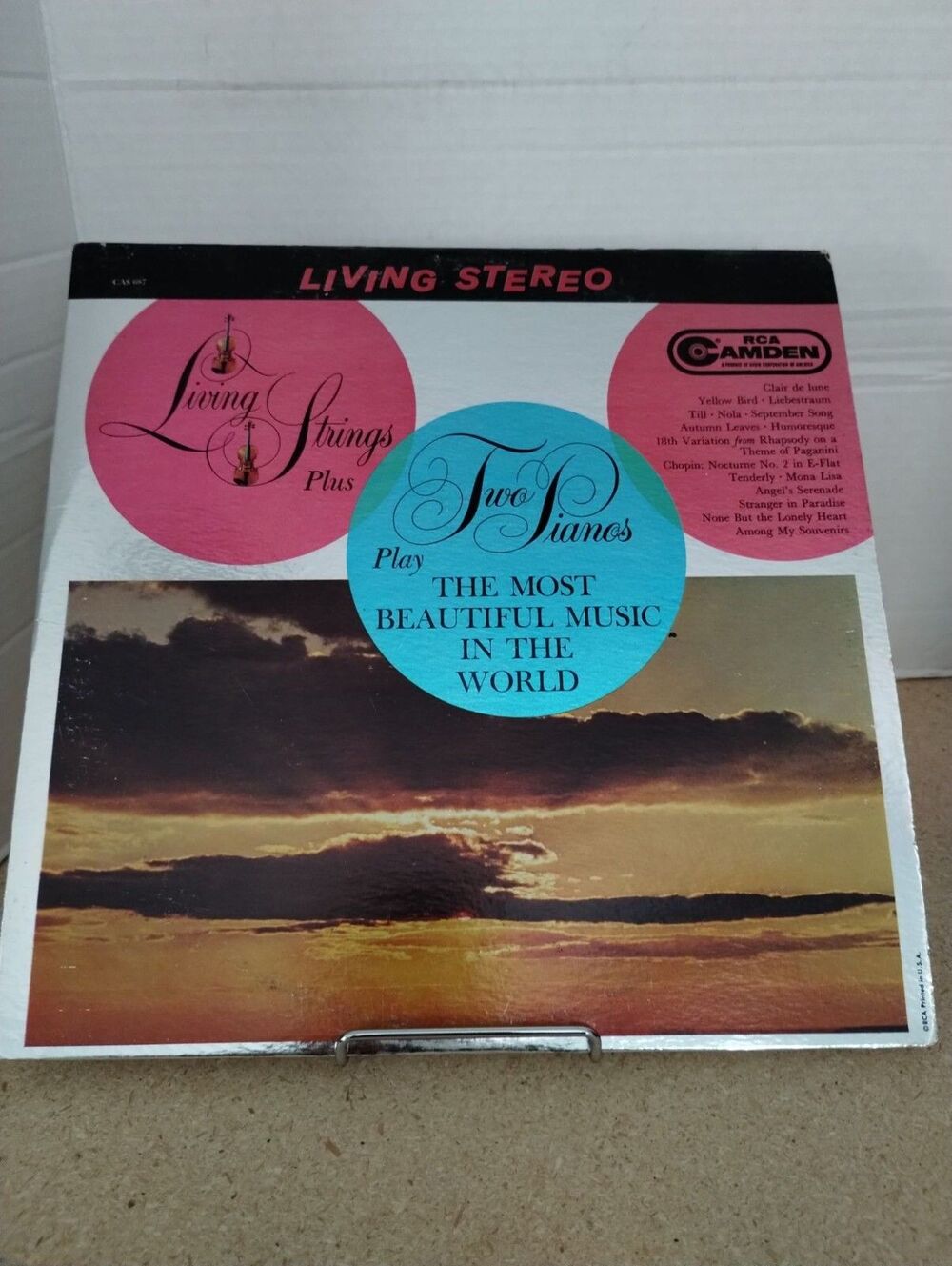 Living Strings Plus Two Pianos Play The Most Beautiful Music CAS 687 LP Vinyl
